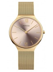 Bering Women's Ultra Slim Brushed Gold-Tone Stainless Steel Watch 18434-336