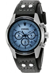 Fossil Men's Chronograph Black Leather Strap Watch CH2564