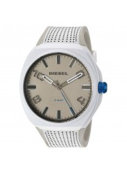 Diesel Men's Stigg Grey Dial White Leather Watch DZ1884