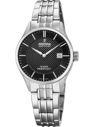 Festina Women's Swiss Made Black Dial Stainless Steel Watch F20006/4