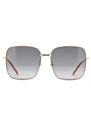 Gucci Women Square Full Rim Gold Frame Blue Gradient Lens Sunglasses GG0443S-001-60