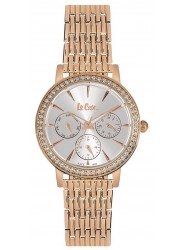 Lee Cooper Women's Chronograph Silver Dial Rose Gold Stainless Steel Watch LC06375.430