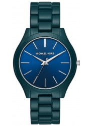 Michael Kors Women's Slim Runway Blue Dial Blue Stainless Steel Watch MK4416