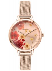 OUI&ME Women's Fleurette Rose Gold Floral Dial Rose Gold Mesh Stainless Steel Watch ME010250