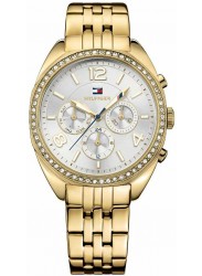 Tommy Hilfiger Women's Mia Chronograph Silver Dial Gold-Tone Watch 1781573