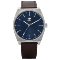 Adidas Men's Process L1 Blue Dial Brown Leather Watch Z05 2920-00