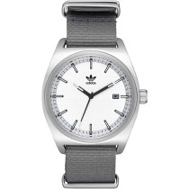 Adidas Men's Process W2 White Dial Grey Nylon Watch Z09 2957-00