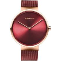 Bering Men's Classic Red Dial Red Stainless Steel Watch 14539-363