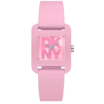 DKNY Women's City Sport 3-Hand Pink Silicone Band Analog Watch DK1L002P0045