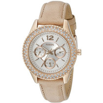 Fossil Women's Stella Cream Leather Strap Watch ES3816