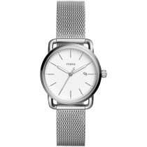 Fossil Women's Commuter White Dial Stainless Steel Watch ES4331
