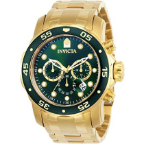 Invicta Men's Pro Diver Quartz Chronograph Green Dial Watch 0075