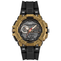 Lee Cooper Men's Originals Digital Black Dial Black Rubber Watch ORG05407.821