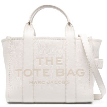 MARC JACOBS The Leather Tote Bag In White In Mini H009L01SP21-140