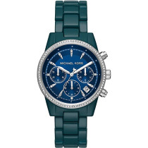 Michael Kors Women's Bradshaw Chronograph Blue Dial Blue Stainless Steel Watch MK6722