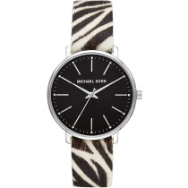 Michael Kors Women's Pyper Black Dial Zebra Leather Watch MK2929