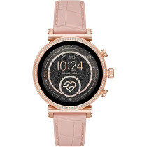 Michael Kors Women's Access Sofie Heart Rate Pink Silicone Smartwatch MKT5068