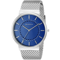 Skagen Men's Ancher Blue Dial Mesh Bracelet Watch SKW6234