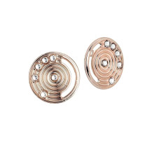 Boccadamo Lobe earrings in Rose Gold Plated Decorated with Swarovski Crystals