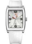 Hugo Boss Men's Orange Silver Dial White Rubber Watch 1512684