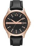 Armani Exchange Men's Black Leather Watch AX2129