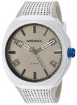 Diesel Men's Stigg Grey Dial White Leather Watch DZ1884