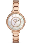 Fossil Women's Jocelyn Mother of Pearl Dial Rose Gold Tone Stainless Steel Watch ES4452