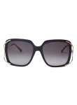 Gucci Women's Butterfly Black/Gold Frame Grey Gradient Lens Sunglasses GG0647S-001-56