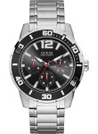 Guess Men's Trek Chronograph Black Dial Stainless Steel Watch W1249G1