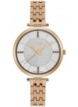 Lee Cooper Women's White Dial Rose Gold Stainless Steel Watch LC06464.430