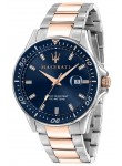 Maserati Men's Sfida Blue Dial Two-Tone Stainless Steel Watch R8853140003
