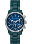 Michael Kors Women's Bradshaw Chronograph Blue Dial Blue Stainless Steel Watch MK6722