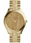 Michael Kors Women's Slim Runway Gold Tone Watch MK4285 