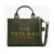 MARC JACOBS Women's The Leather Small Tote Bag in Forest Green H009L01SP21-305