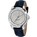 face of Maserati Men's Silver Dial Blue Leather Successo Watch R8851121010